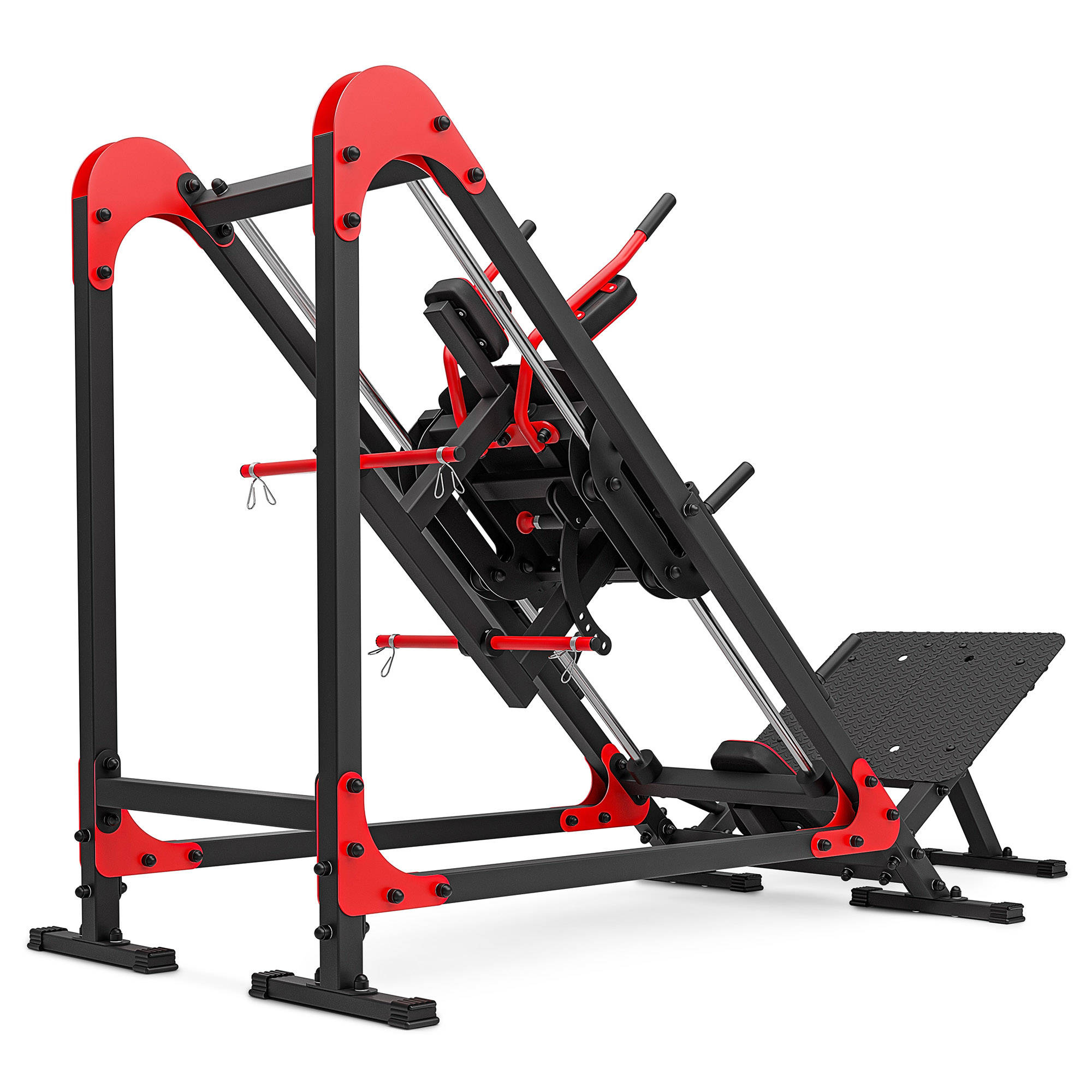 Presse à jambes assise MP-U217 - Marbo Sport noir \ anthracite métallique   Équipement de force \ Machines multifonctionnelles \ Machine avec une pile  de poids Black Week 2023 Cyber Week 2023