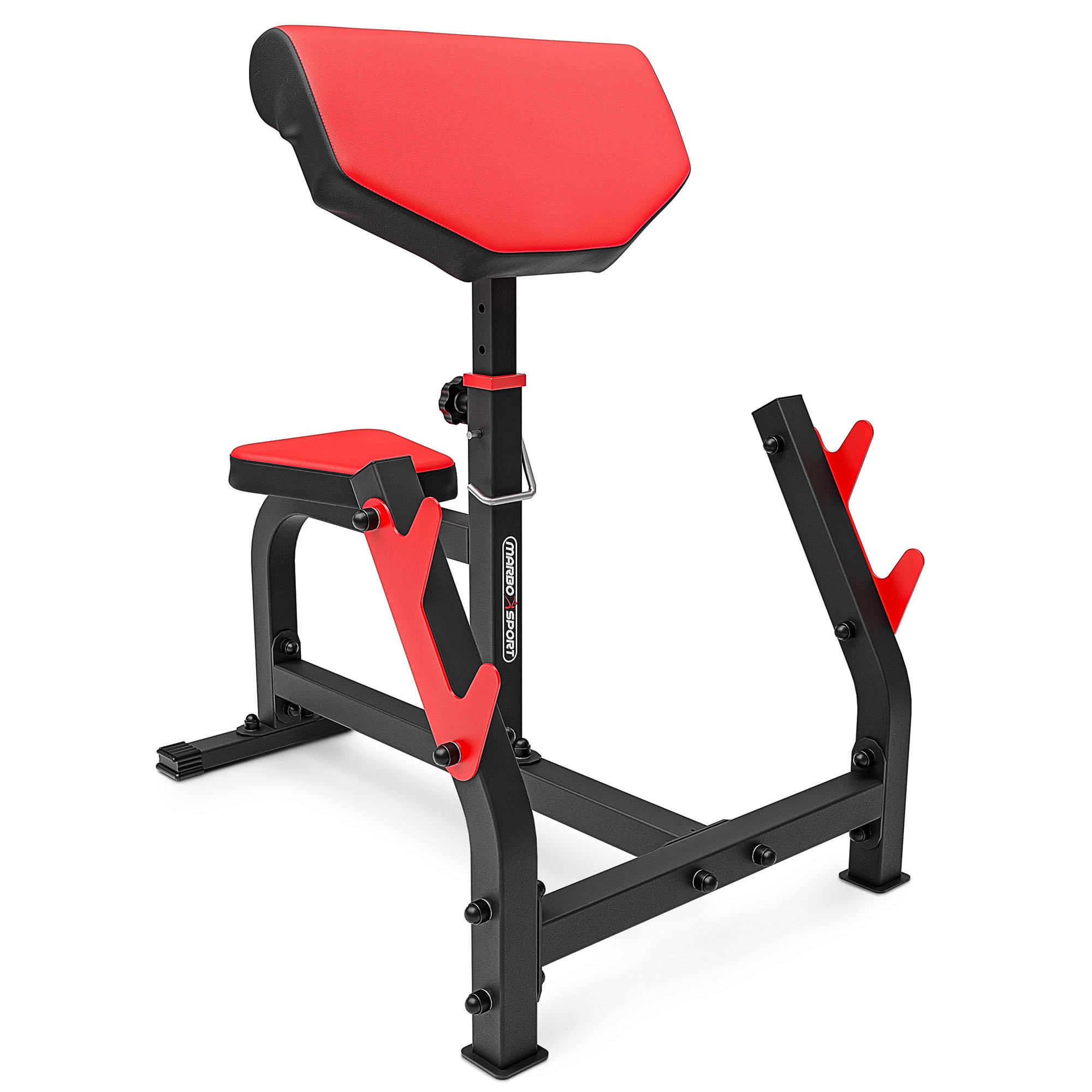 Banc Curl Pult Scott Marbo Sport MH-A101 2.0 - Pour Entraînement Maison, Charge Max 120 Kg, Rembourrage Renforcé, Fabriqué En UE