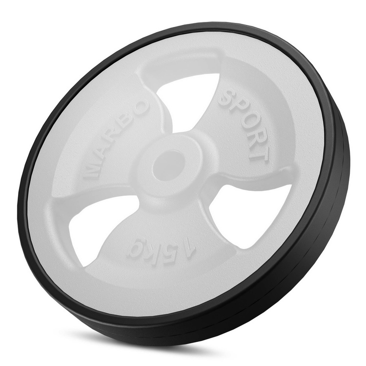 Gummierte Hantelscheibe aus Gusseisen 15 kg mit ø31 mm Bohrung MW-O15G-kier - Marbo Sport