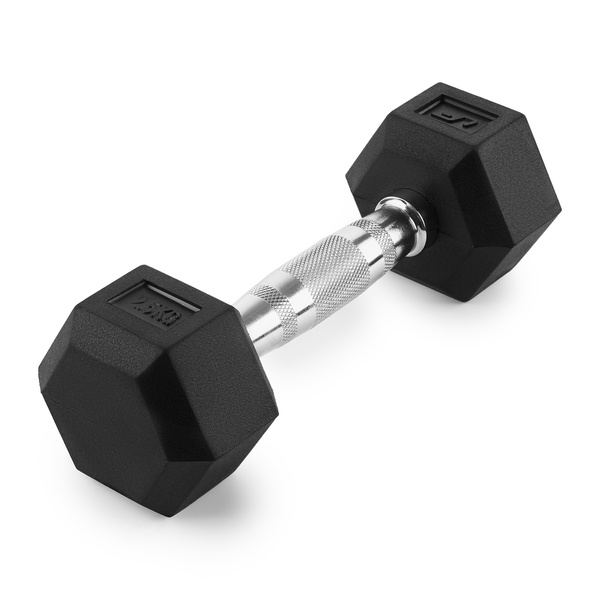 Gummierte HEX-Gusseisenhantel 2,5 kg - UpForm