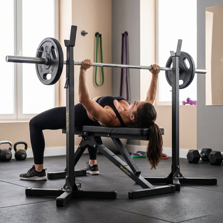 Set SG1 | Trainingsbank + Verstellbare Langhantelständer - SmartGym Fitness Accessories