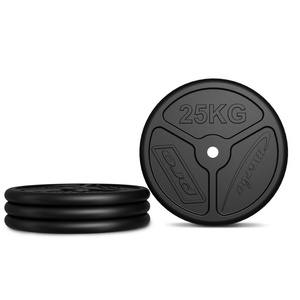 Slim Guss Hantelscheiben-Set Gewichte mit ø30/31 mm Bohrung | Set 50 kg / 2 x 25 kg - Marbo Sport