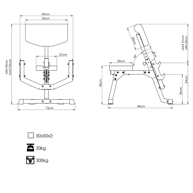 Bizepsbank - Curl Bank (Scott Bank) MS-L107 2.0 - Marbo Sport