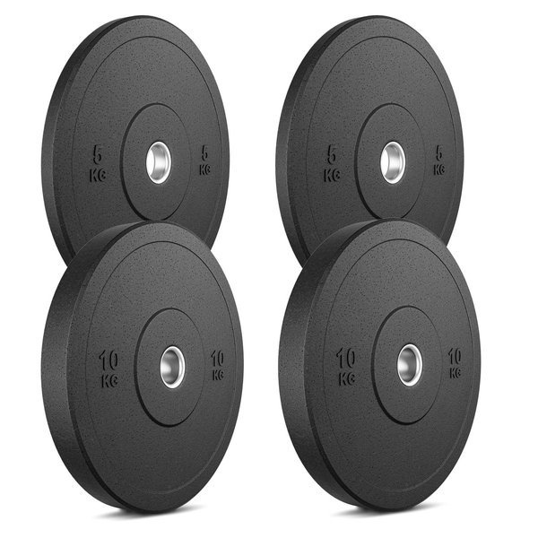 MW-Bumper Plates - Hantelscheiben Set 30 kg / 2 x 10 kg + 2 x 5 kg  - Marbo Sport
