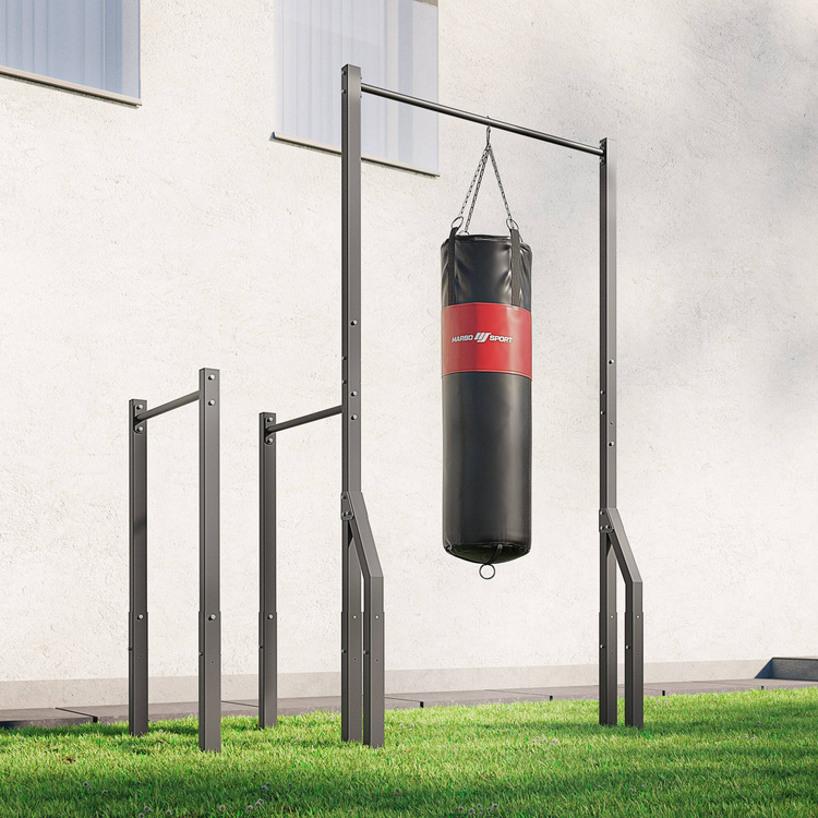 Outdoor Klimmzugstange mit Boxsackhalterung und Dip Station MO-Z2 - Marbo Sport
