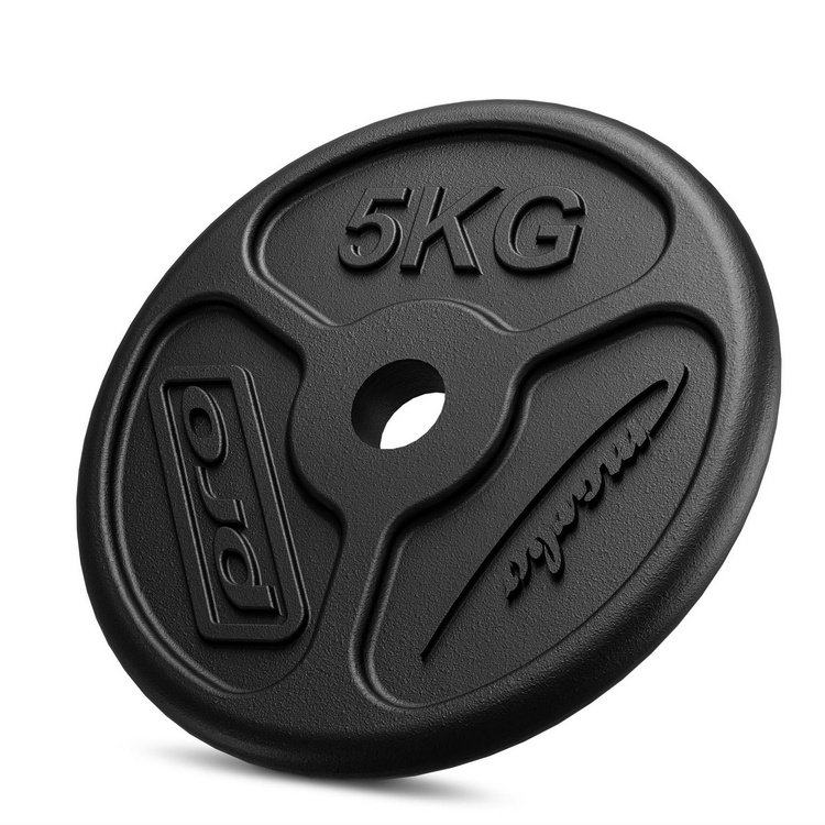 Slim Guss Hantelscheiben-Set Gewichte mit ø30/31 mm Bohrung | Set 30 kg / 4 x 5 kg + 4 x 2,5 kg - Marbo Sport
