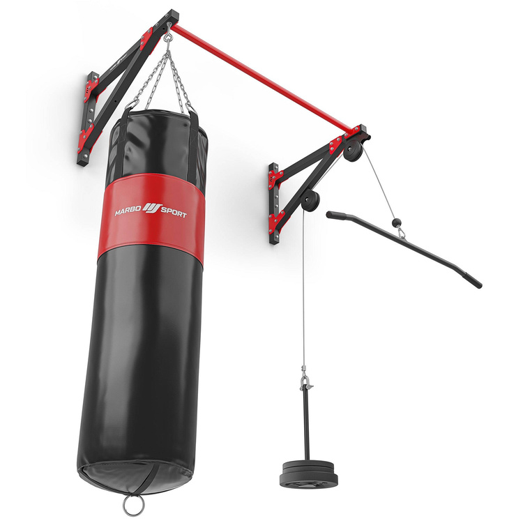 Marbo Sport multifunktionale Klimmzugstange mit Wandbefestigung, Latzug und Boxsackhalterung (3in1) MH-D204 - Marbo Sport