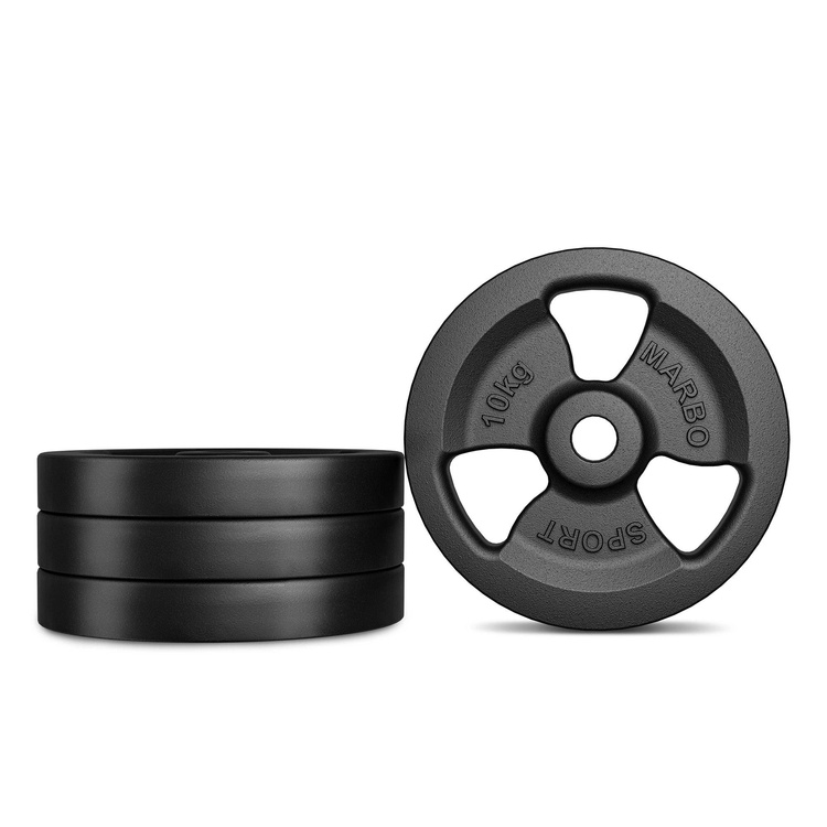 Hantelscheibe Gusseisen 10kg 31mm 3-Grip - MW-O10-kier - Marbo Sport