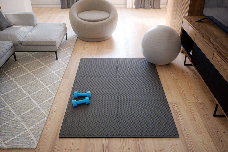 Fitness Puzzlematte (Schutzmatte) 12mm 6-teile - Marbo Sport