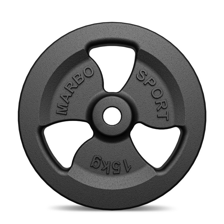 Hantelscheibe Gusseisen 15kg 31mm 3-Grip - MW-O15-kier - Marbo Sport