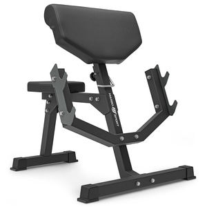 Set MS33_2.0_113KG | Doppelseitige Bank + hantelablage (2 Stück) mit Sicherung + Scott Bank - mit höhenverstellbaren Armpolster + Stangen- und Hantelscheiben Set 113 kg - Marbo Sport