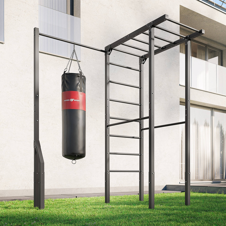 Outdoor Sprossenwand mit Klimmzugstange und Boxsackhalterung MO-Z4 - Marbo Sport