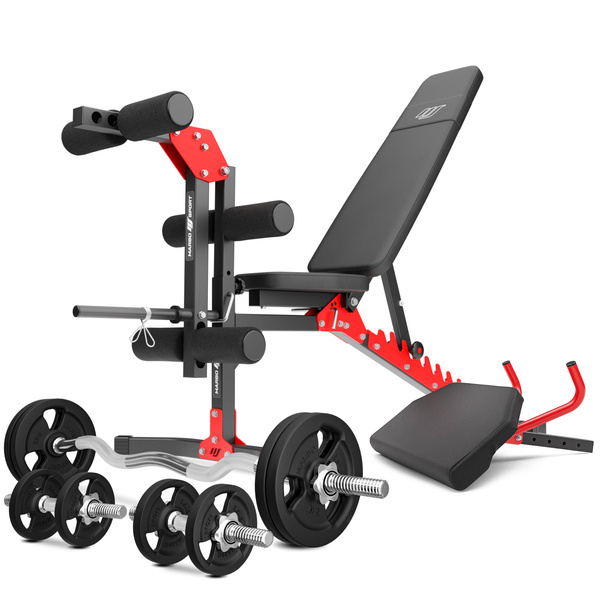 Set MH1 | Hantelbank MH-L115 + Beintrainer MH-A102 + Curl Pult MH-A101 - Marbo Sport