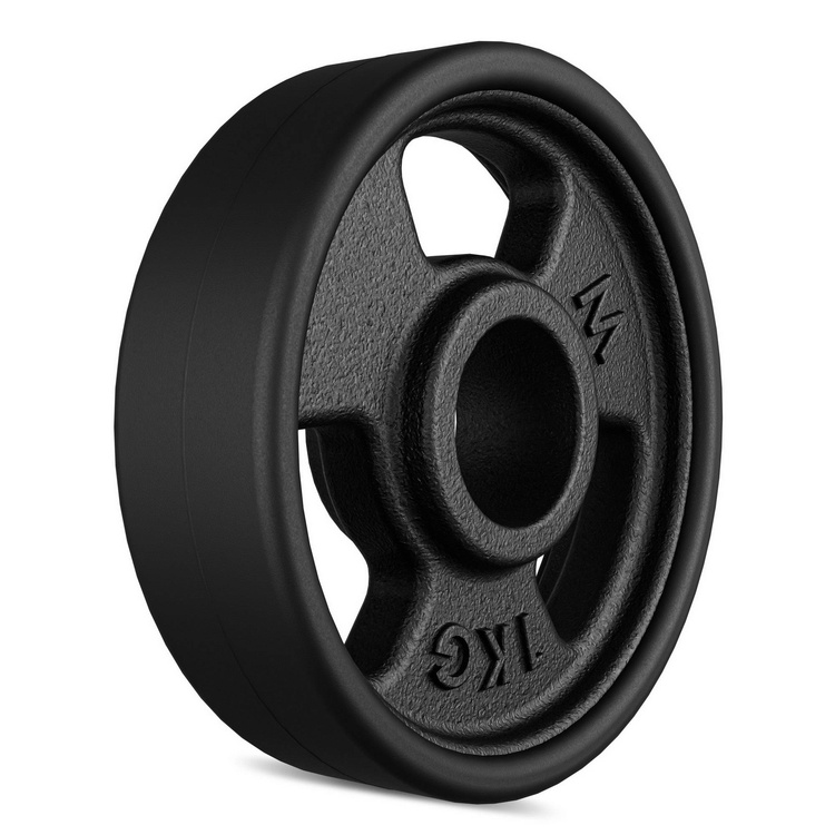 Gummierte Gusseisen-Hantelscheibe 1 kg mit MW-O1G-kier - Marbo Sport