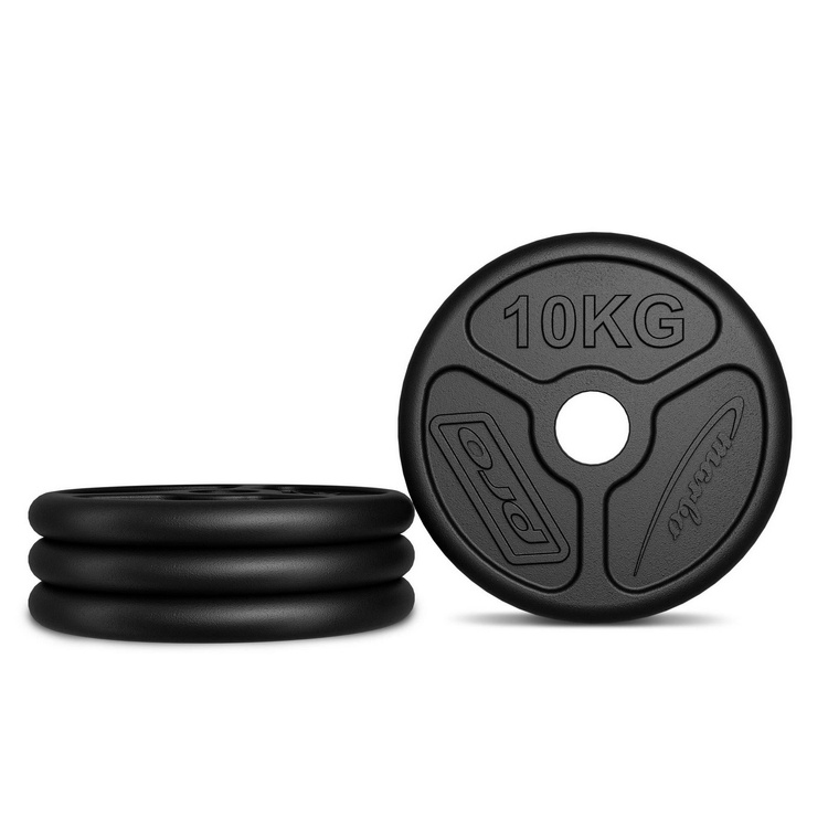 Olympia Guss Hantelscheiben-Set Gewichte mit ø50/51 mm Bohrung | Set 30 kg / 2 x 10 kg + 2 x 5 kg - Marbo Sport