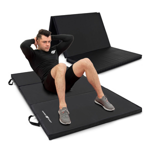 Klappbare Gymnastikmatte mit Klettverschluss 180x90x5cm Schwarz - Marbo Sport