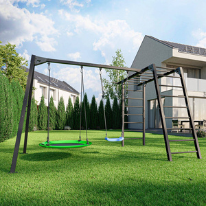 Klettergerüst PREMIUM MO-016 + Doppelschaukel mit Lagern für Klettergerüst PREMIUM MO-018 - Marbo Sport