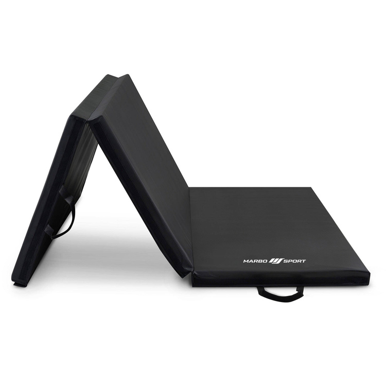 Klappbare Gymnastikmatte mit Klettverschluss 180x90x5cm Schwarz - Marbo Sport
