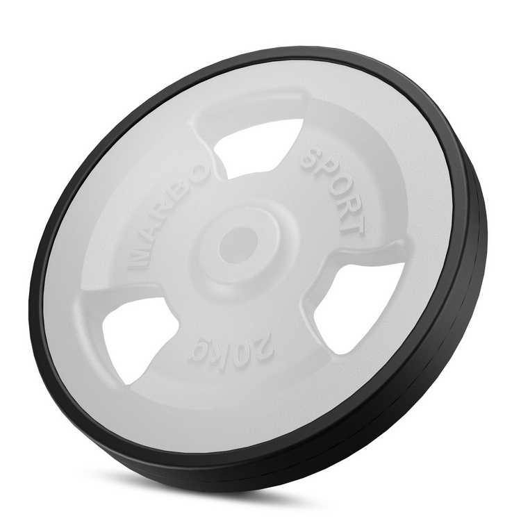 Tri-Grip gummierte Guss Hantelscheiben-Set Gewichte mit ø30/31 mm Bohrung | Set 60 kg / 2 x 20 kg + 2 x 10 kg - Marbo Sport