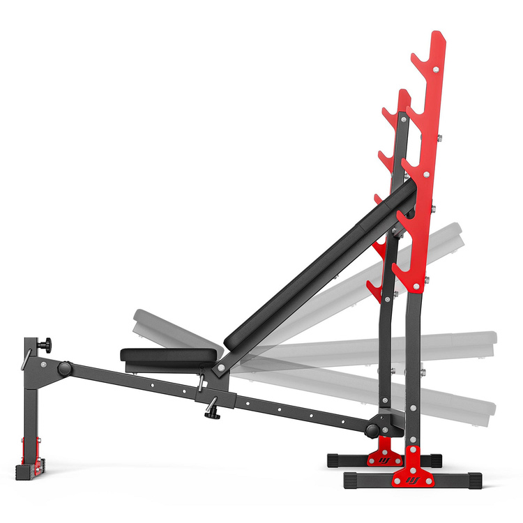 Verstellbare Hantelbank mit Hantelablage MH-L107 2.0 - Marbo Sport