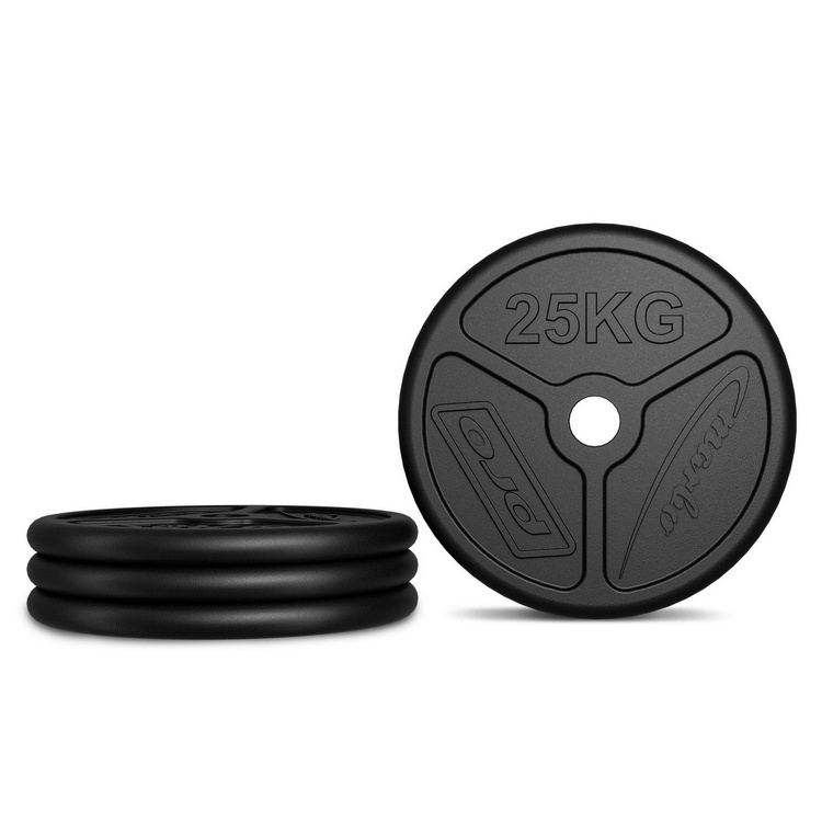 Olympia Guss Hantelscheiben-Set Gewichte mit ø50/51 mm Bohrung | Set 50 kg / 2 x 25 kg - Marbo Sport