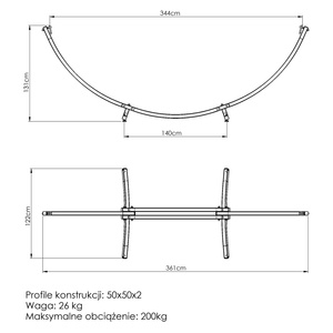 Großes Hängemattengestell MO-011 - Marbo Sport