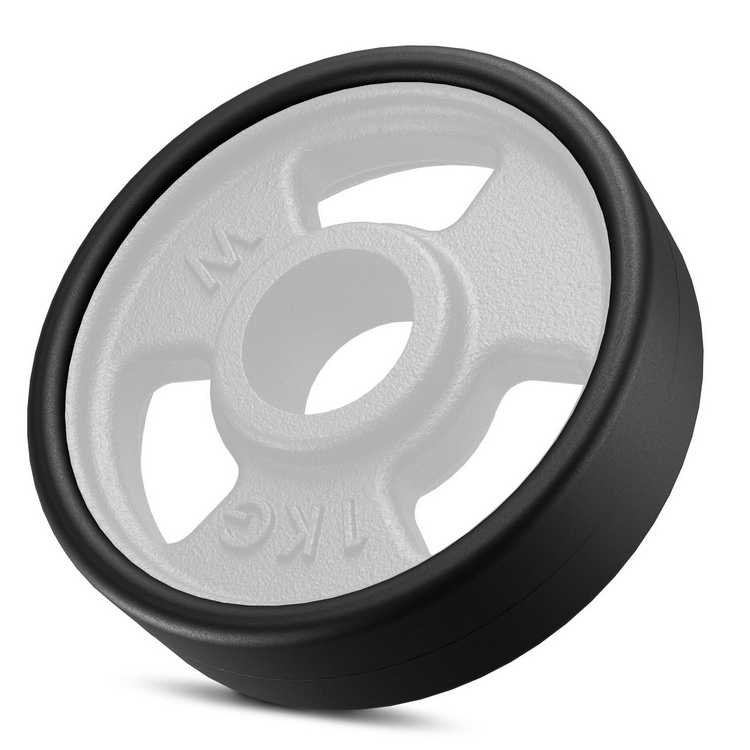 Gummierte Gusseisen-Hantelscheibe 1 kg mit MW-O1G-kier - Marbo Sport