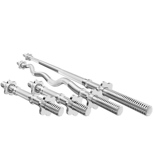 Set MWG4 | Langhantelstange 167 cm + Sz-Curlstange 120 cm + 2x Kurzhantelstange 40 cm 30 mm - Marbo Sport