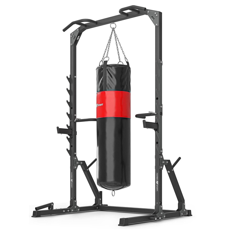 Squat Half-Rack mit Klimmzugstange mit Rack und Dip-Station + Landminenaufsatz MS-U115 2.0 - Marbo Sport
