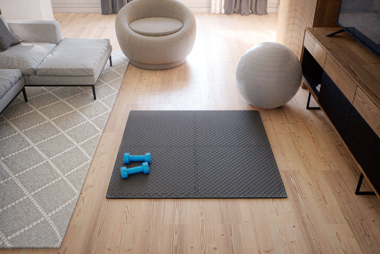 Fitness Puzzlematte (Schutzmatte) 12mm 4-teile - Marbo Sport