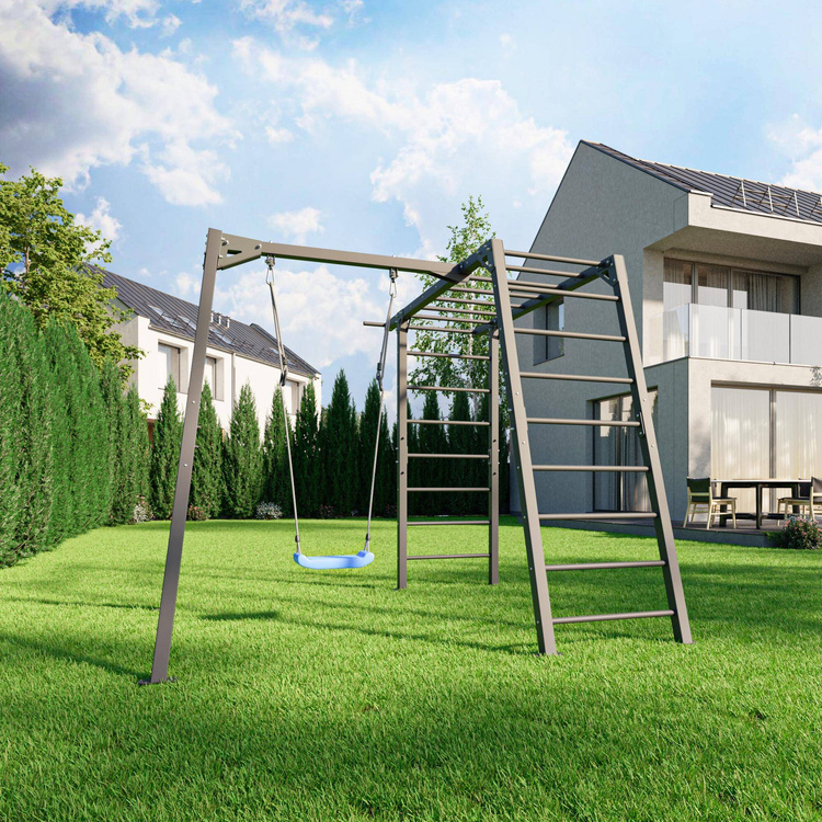 Klettergerüst PREMIUM MO-016 + Schaukel mit Lagern für Klettergerüst PREMIUM MO-017 - Marbo Sport