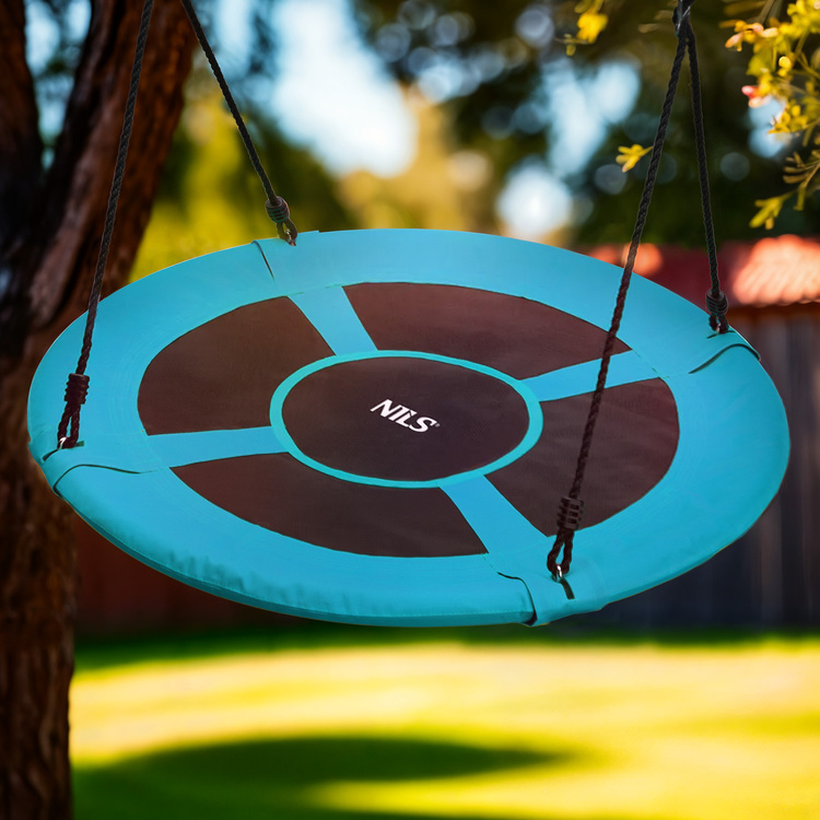 Storchennest Hängeschaukel Ø100 cm türkis - NILS