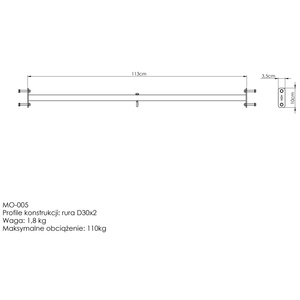 Outdoor Gerade Klimmzugstange mit Boxsackhalterung MO-005 - Marbo Sport