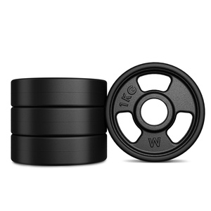 Gummierte Gusseisen-Hantelscheibe 1 kg mit MW-O1G-kier - Marbo Sport